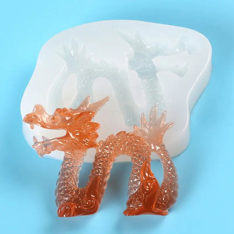 Chinese Dragon Silicone Mold for Cake Fondant Chocolate Baking DIY Crafts