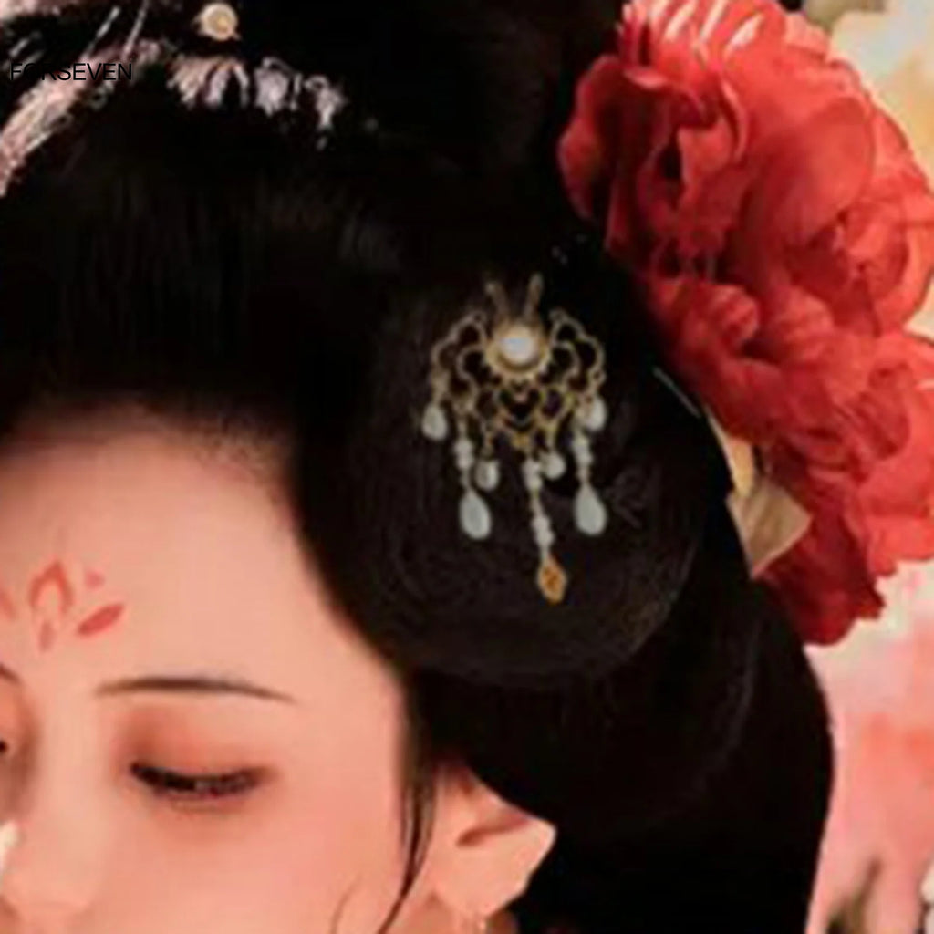 Chinese Wedding Hair Sticks Forks Metal Pendant Jewelry for Brides Women Girls