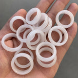 Chinese Hetian Jade Ring Jadeite Amulet Charm Jewelry Hand Carved Crafts