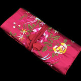 Chinese Wind Silk Jewelry Organizer Pouch Zipper Bag Travel Roll Bag