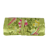 Chinese Wind Silk Jewelry Organizer Pouch Zipper Bag Travel Roll Bag
