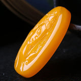 Chinese Yellow Jade Guanyin Pendant Necklace Charm Jewellery