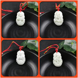 Chinese Zodiac Jade Pendant Necklace Charm Lucky Amulet