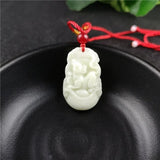 Chinese Zodiac Jade Pendant Necklace Charm Lucky Amulet