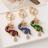 Dragon Pendant Keychain Crystal Key Ring Accessory Gift