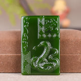Chinese Zodiac Green Jade Pendant Necklace Natural Jadeite Charm Jewelry