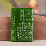 Chinese Zodiac Green Jade Pendant Necklace Natural Jadeite Charm Jewelry