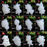Chinese Zodiac Jade Pendant Amulet Charm Jewelry Natural Jadeite