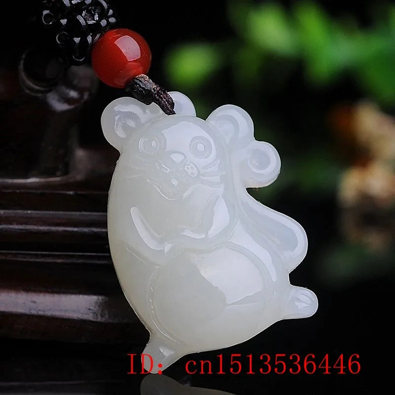 Chinese Zodiac Jade Pendant Amulet Charm Jewelry Natural Jadeite