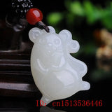 Chinese Zodiac Jade Pendant Amulet Charm Jewelry Natural Jadeite