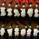 Chinese Zodiac Jade Pendant Charm Necklace