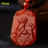 Chinese Zodiac Jade Pendant Necklace Men Women Jewelry Amulet
