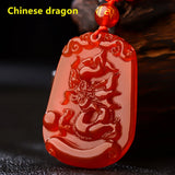 Chinese Zodiac Jade Pendant Necklace Men Women Jewelry Amulet