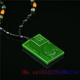 Chinese Zodiac Jade Pendant Necklace Green Jadeite Amulet Charm