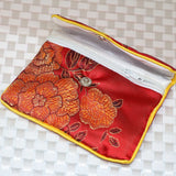 Chinese Antique Flower Cloth Jewelry Box, Mixed 5pcs