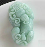 Chinese Myanmar Emerald Pendant Jade Carving Handicraft Zhaocai