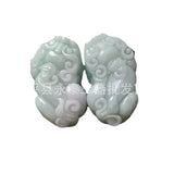 Chinese Myanmar Emerald Pendant Jade Carving Handicraft Zhaocai
