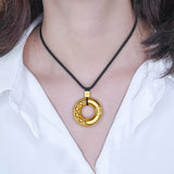 Chinese Culture Ping'an Buckle Pendant Unique Silver Jewelry