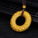 Chinese Ping'an Buckle Pendant Silver Jewelry
