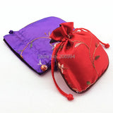Chinese Embroidery Pouch Linen Draw String Jewelry Bag 4pc/lot
