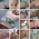 Chinese Green Jade Bracelet 54-66mm Luck Amulet P98