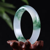 Chinese Green Jade Bracelet 54-66mm Luck Amulet P98