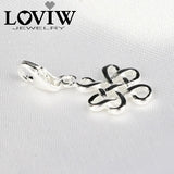 Chinese Knot Charm Pendant with Lobster Clasp for DIY Bracelet