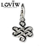 Chinese Knot Charm Pendant with Lobster Clasp for DIY Bracelet