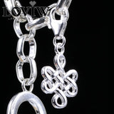 Chinese Knot Charm Pendant with Lobster Clasp for DIY Bracelet