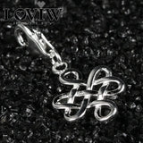 Chinese Knot Charm Pendant with Lobster Clasp for DIY Bracelet