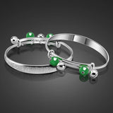 Chinese 925 Sterling Silver Baby Pop Jewelry Bracelet with Bells Pendant