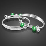 Chinese 925 Sterling Silver Baby Pop Jewelry Bracelet with Bells Pendant