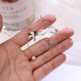 Chinese Crane Cloud Fan Earrings for Women