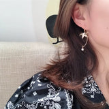 Chinese Crane Cloud Fan Earrings for Women