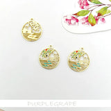 Chinese Architecture DIY Earring Material 6pcs