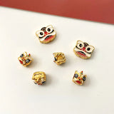 Ancient Enamel Lion Awakening Jewelry Material DIY Sand Bracelet