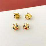 Ancient Enamel Lion Awakening Jewelry Material DIY Sand Bracelet