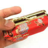 Chinese Classical Brocade Lipstick Box with Mirror