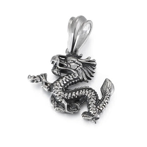 Chinese Zodiac Dragon Pendant Stainless Steel Men's Punk Dragon
