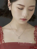 Chinese Necklace Sterling Silver Vintage Clavicle Chain Lucky Pendant