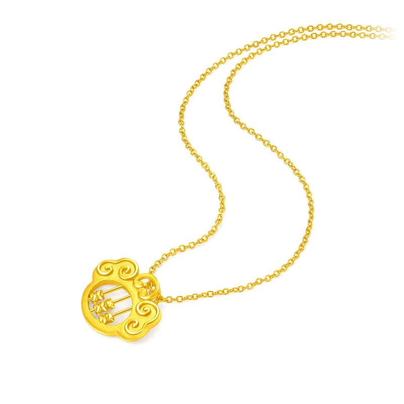 Chinese Retro Abacus Pendant Necklace Antique Craft Charm Women's Jewelry