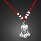Vintage Sterling Silver Necklace Lock Pendant 925 Silver Jewelry
