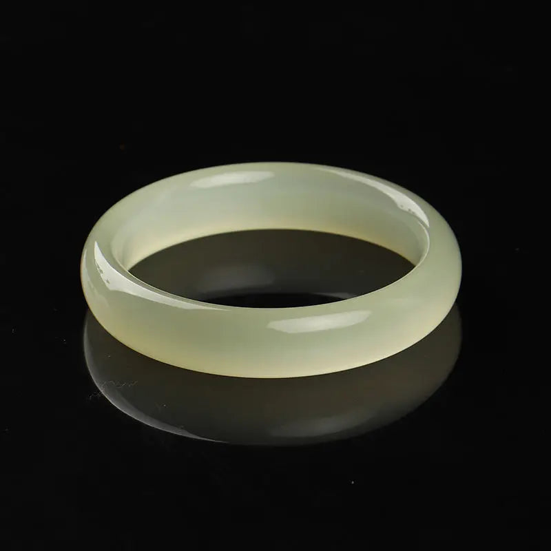 Chinese Jade Bracelet Round Bangle Luck Amulet 54-64mm