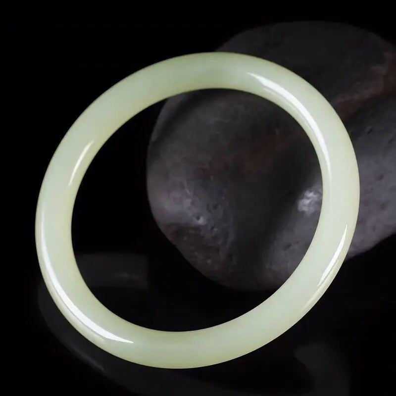 Chinese Jade Bracelet 54-64mm Luck Round Bangle Amulet