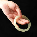 Chinese Jade Bracelet Round Bangle Luck Amulet 54-64mm