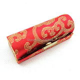 Chinese Wind Brocade Embroidery Lipstick Box Beijing Souvenirs 4pc/lot