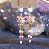 Vintage Stud Earrings Chinese Wind Tassel Pendant Women's Earrin