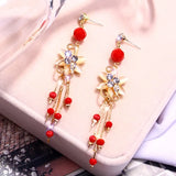 Vintage Stud Earrings Chinese Wind Tassel Pendant Women's Earrin