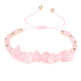 Chip Stone Glass Beaded String Bracelet Boho Jewelry