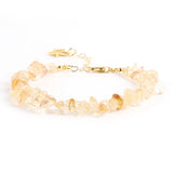 Natural Gemstone Gravel Bracelet Green Peridot Amethyst Garnet Beads